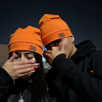 Orange Skull Cap