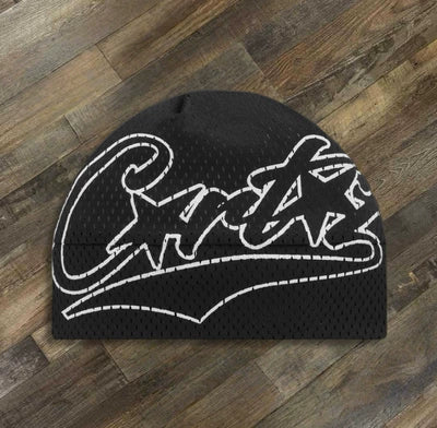 Corteiz Woosh Black Skull Cap