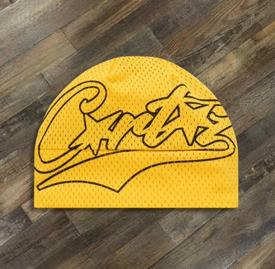 Corteiz Woosh Yellow Skull Cap