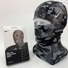 Nike Pro Hyperwarm  in grey camouflage Ski-Mask